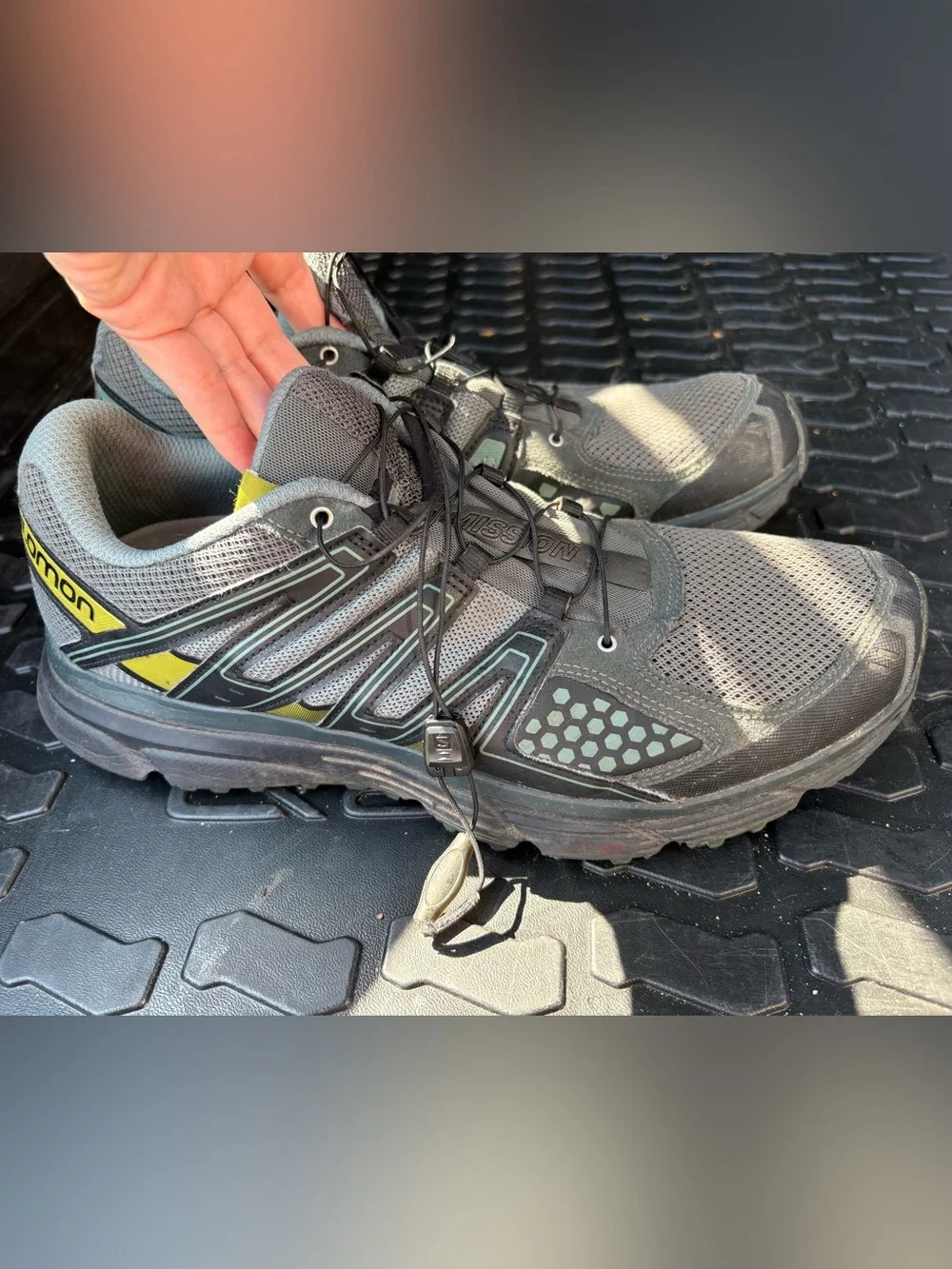 SALMON X-Mission 3 Trail Running Hiking Shoes Gray qquicklace Size 13